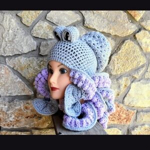 Handmade Crochet Octopus Beanie